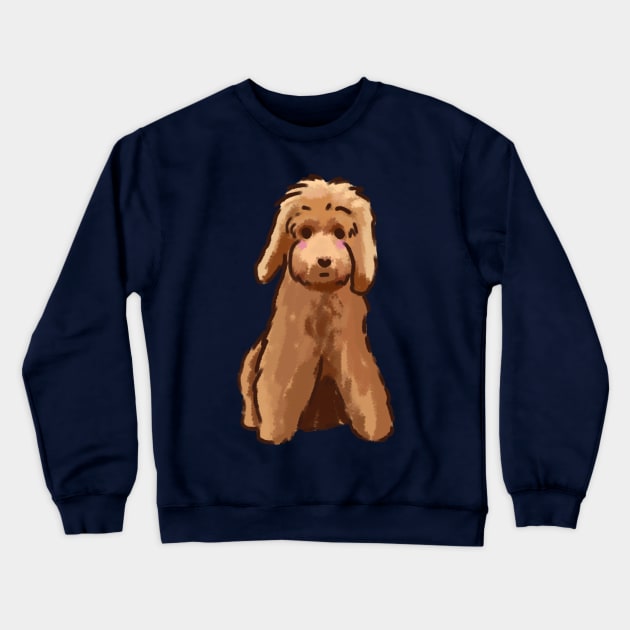 Cute Golden Doodle Crewneck Sweatshirt by Mayarart